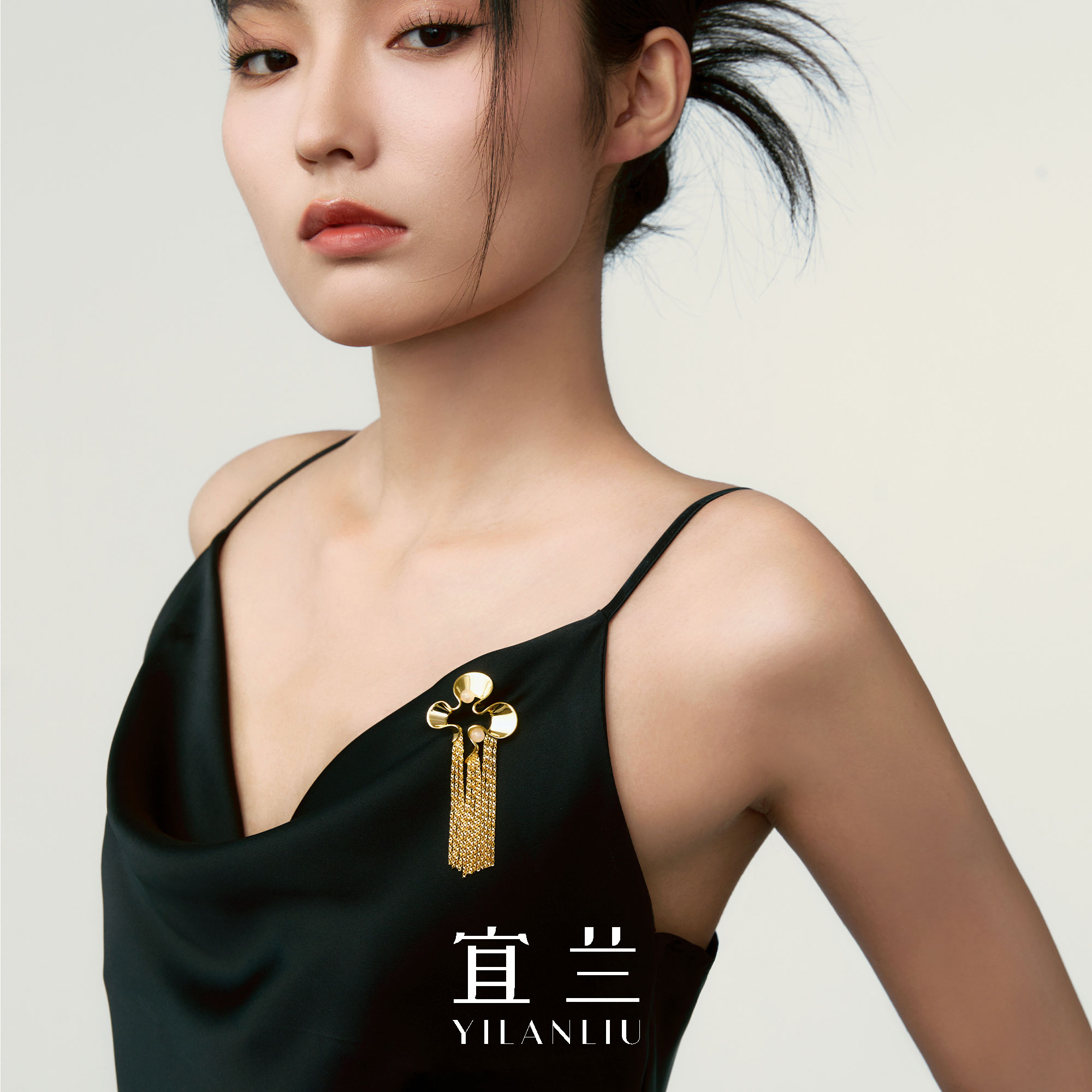 宜兰珠宝流苏胸针玛瑙新中式小众优雅原创设计饰品高级时尚胸花