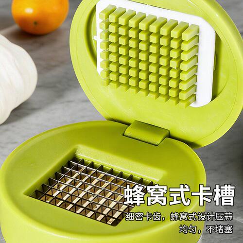 按压式压蒜器不锈钢厨房家用小型打蒜器多功能手动蒜蓉蒜末粉碎器 - 图0