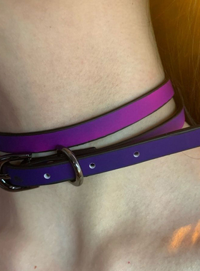 温感变色甜酷复古choker锁骨链