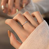 S925 sterling silver plain ring for women, cold style niche design