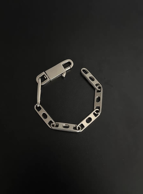 ro风经典锁扣手链金属感可调节男女同款拼接质感朋克手链小众单品