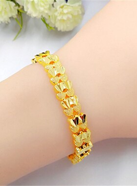 爱心玫瑰手链金手链时尚女