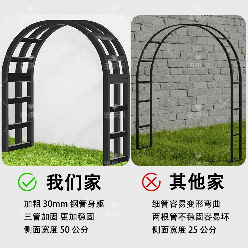 铁艺方管30mm拱门爬藤花架子户外葡萄架庭院花园攀爬月季水果支架,淘宝优惠券,粉丝福利购,淘宝优惠卷
