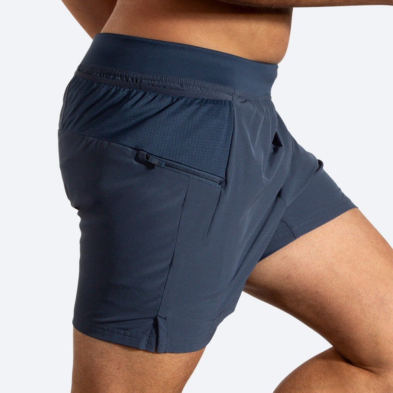 BROOKS布鲁克斯官方男士跑步短裤透气运动排汗可收纳舒适五分裤,淘宝优惠券,粉丝福利购,淘宝优惠卷