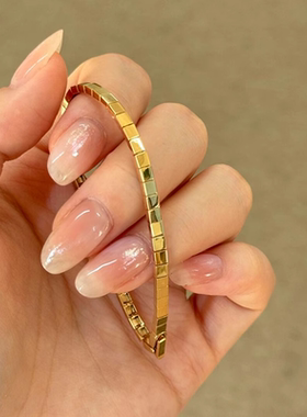 简约亮面方块手链轻奢小众精致