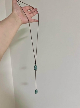 晕染仿绿松石项链女款2026新款