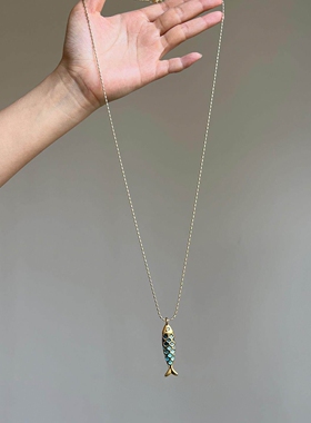 小鱼吊坠项链女款2026锁骨链颈链
