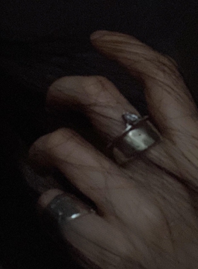 宽口素圈戒指女叠戴小拇指尾戒