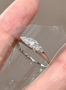 马眼素圈戒指女小众设计轻奢高级