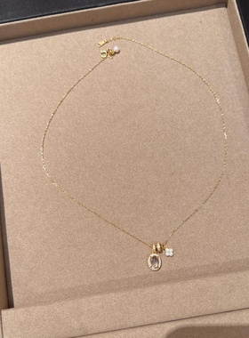 蛋面四叶草跑环项链女款2025新款