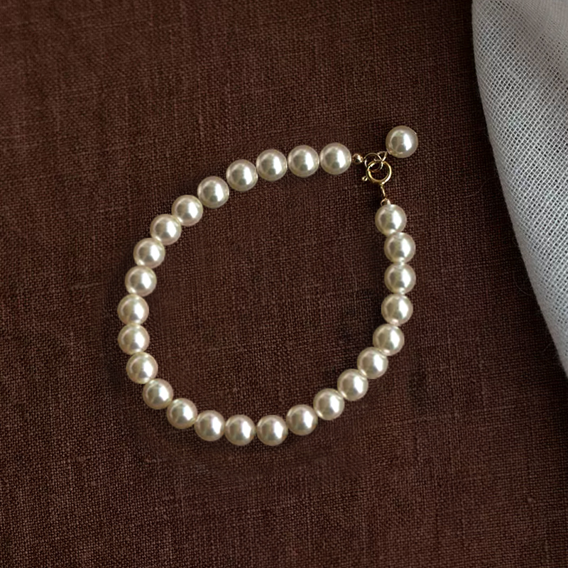 小米珠仿珍珠手链女轻奢小众精致2025新款叠戴高颜值手串闺蜜手饰 - 图3