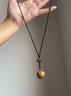 民族风黑绳苹果项链女款2026新款