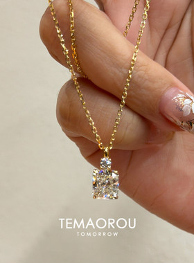 爆闪方糖吊坠项链女款高级感轻奢