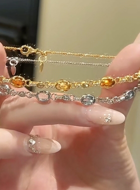 叠戴清冷感冰透手链轻奢小众精致