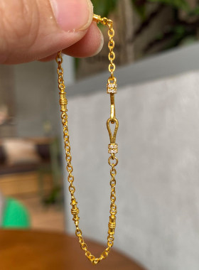 金色素链手链女轻奢新年显贵手饰