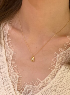 仿珍珠豆豆项链女2025新款配饰