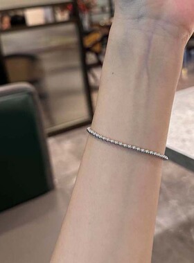 细款麻灰仿珍珠手链女款2025新款