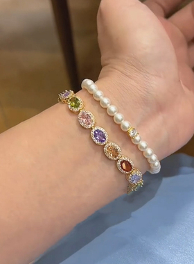 彩色糖果手链女款2025新款手饰女