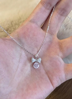 爆闪蝴蝶结项链女款高级感轻奢