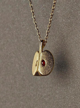 金色小苹果项链女款2026新款颈链