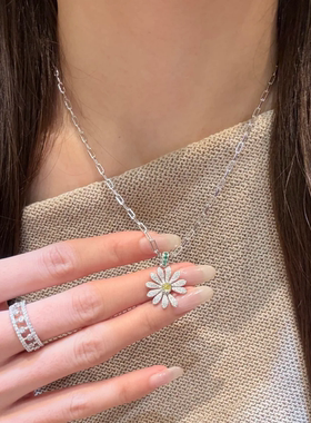 雏菊项链女2025新款配饰轻奢小众