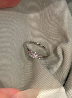 马眼素圈戒指女小众设计轻奢高级