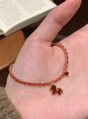 马年好运！本命年红绳手链女手绳