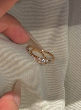 素圈戒指女小众设计轻奢高级感