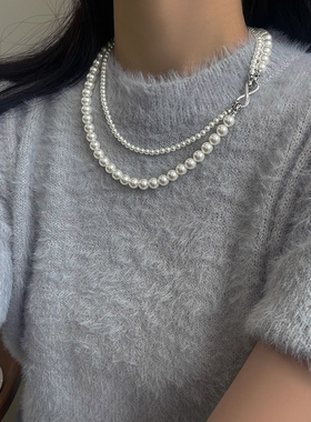 小米珠仿珍珠项链女2025新爆款