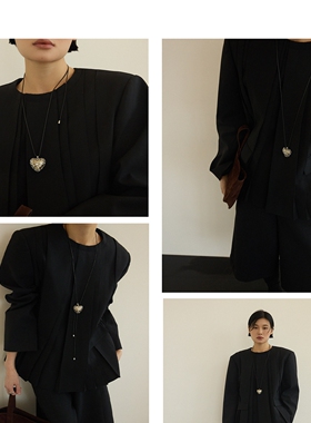 镂空爱心吊坠项链女款2026款配饰