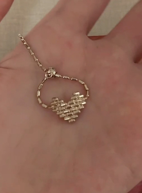 编织爱心戒指女小众设计轻奢手饰
