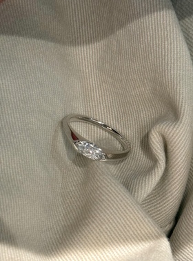 马眼素圈戒指女小众设计高级感