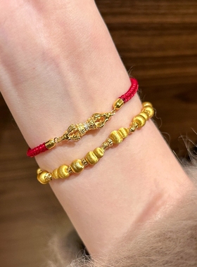 金刚转环本命年红绳手链女新中式