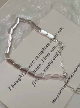 磨砂哑光鱼鳞手链女款冷淡风手串