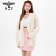 BOYLONDON autumn and winter couple embroidered trendy brand punk sweater knitted cardigan N64905