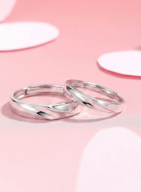 中国黄金足银拾光莫比乌斯情侣女戒节日送女友老婆生日礼物A