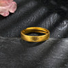 Chinese gold pure gold living mouth old double happiness couple men's ring new birthday holiday gift recommendation