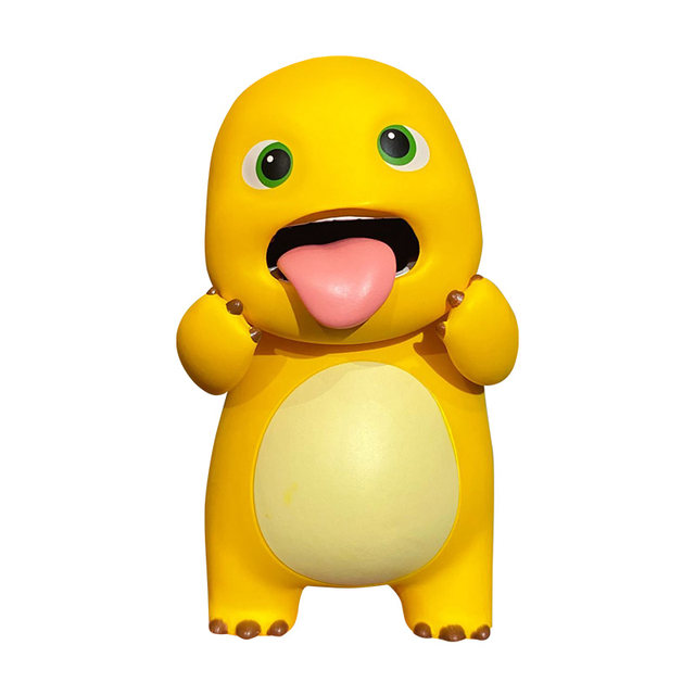 The milk dragon is broken. Daily desktop ornament made of PVC material.