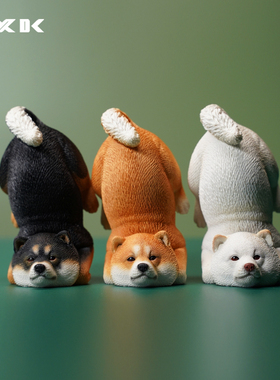 JXK1/6扑街柴犬可爱搞怪动物模型