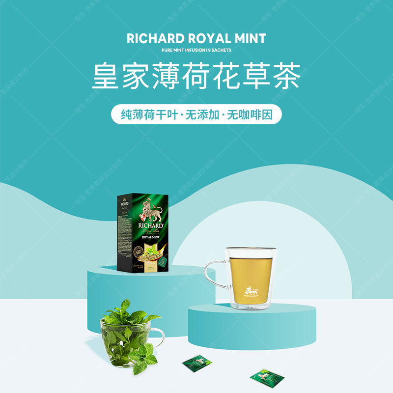 RICHARD瑞查得薄荷茶 摩洛哥薄荷茶包 夏季冷泡绿茶包 薄荷绿茶 - 图2