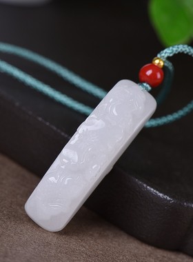 金丝玉莲年有鱼吊坠男女项链配饰