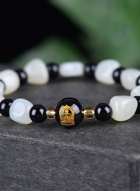 和田玉八大守护神手链男女生手串