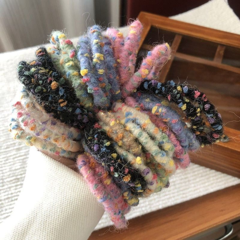 秋冬款皮筋扎头发女生橡皮筋ins风高颜值发绳精致彩色毛毛发圈 - 图2