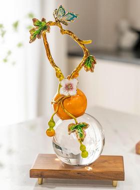 现代轻奢葫芦摆件客厅玄关酒柜办公室新中式创意家居装饰品送礼品