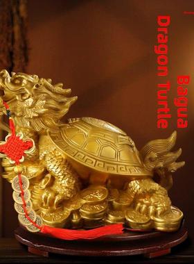 铜制龙龟溶解饰品吸引财富和镇屋铜小八卦水龙头钱龟客厅家居工艺