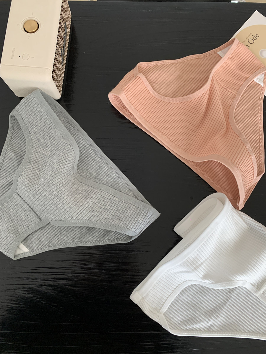 树懒少女日系简约纯色内裤女生纯棉中低腰抗菌透气短裤螺纹三角裤,淘宝优惠券,粉丝福利购,淘宝优惠卷