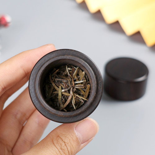 紫光檀大号牙签筒便携茶叶罐创意旅行收纳筒药盒实木质出游牙签罐 - 图2