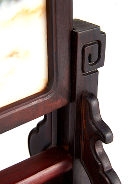 承善堂老挝红酸枝插屏摆件