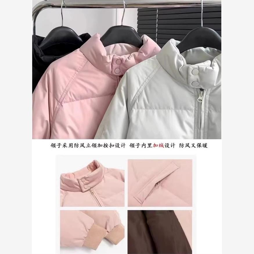 立领羽绒棉服女冬季2025新款小个子宽松复古保暖棉衣加厚棉袄外套 - 图2