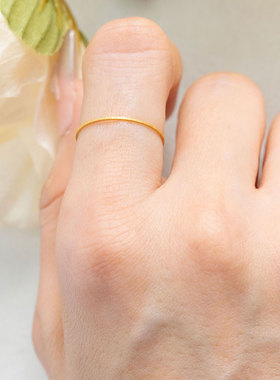 HIBAO喜小宝高级感磨砂极细戒指